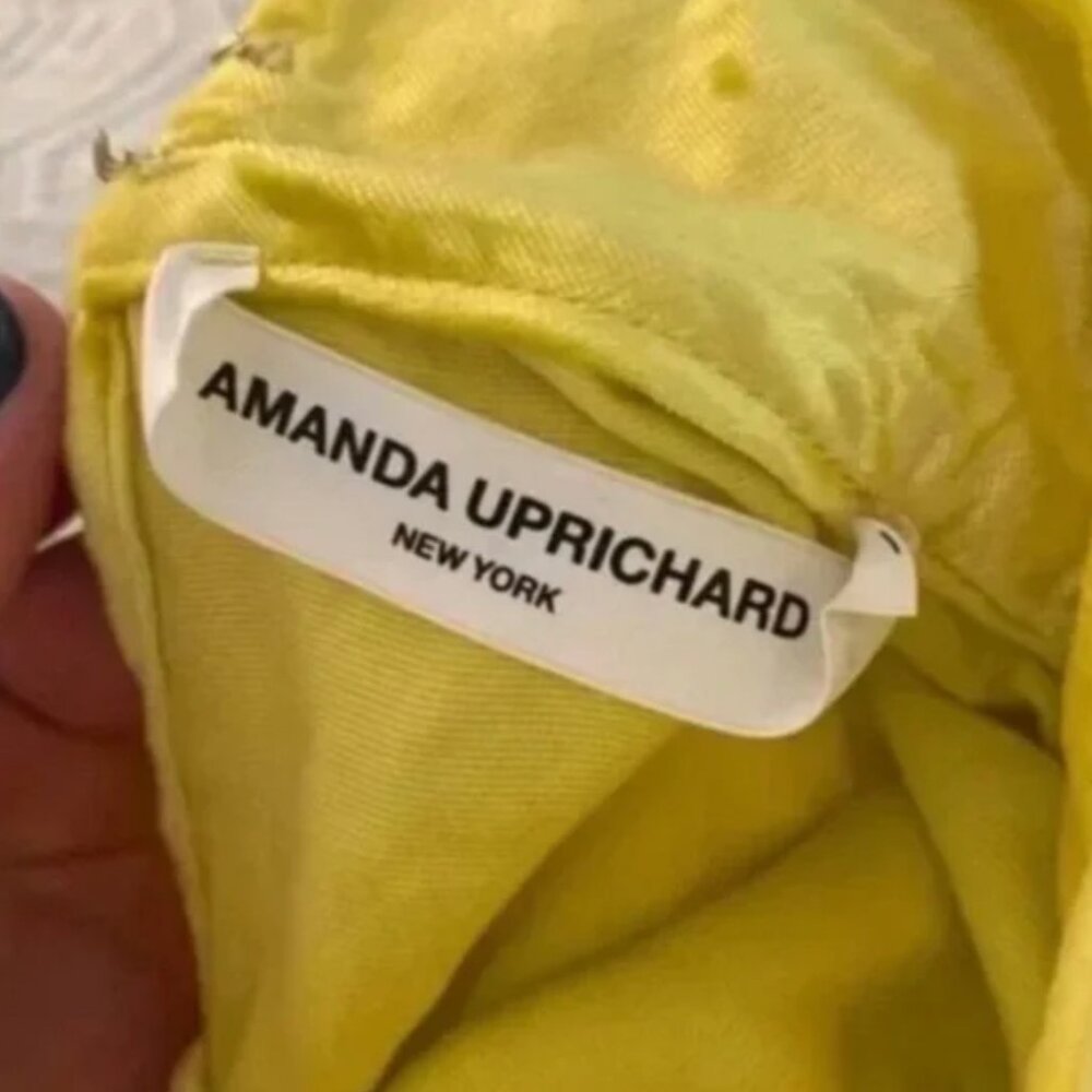 NWOT Amanda uprichard fleurette tank in acid yellow - Picture 3 of 8